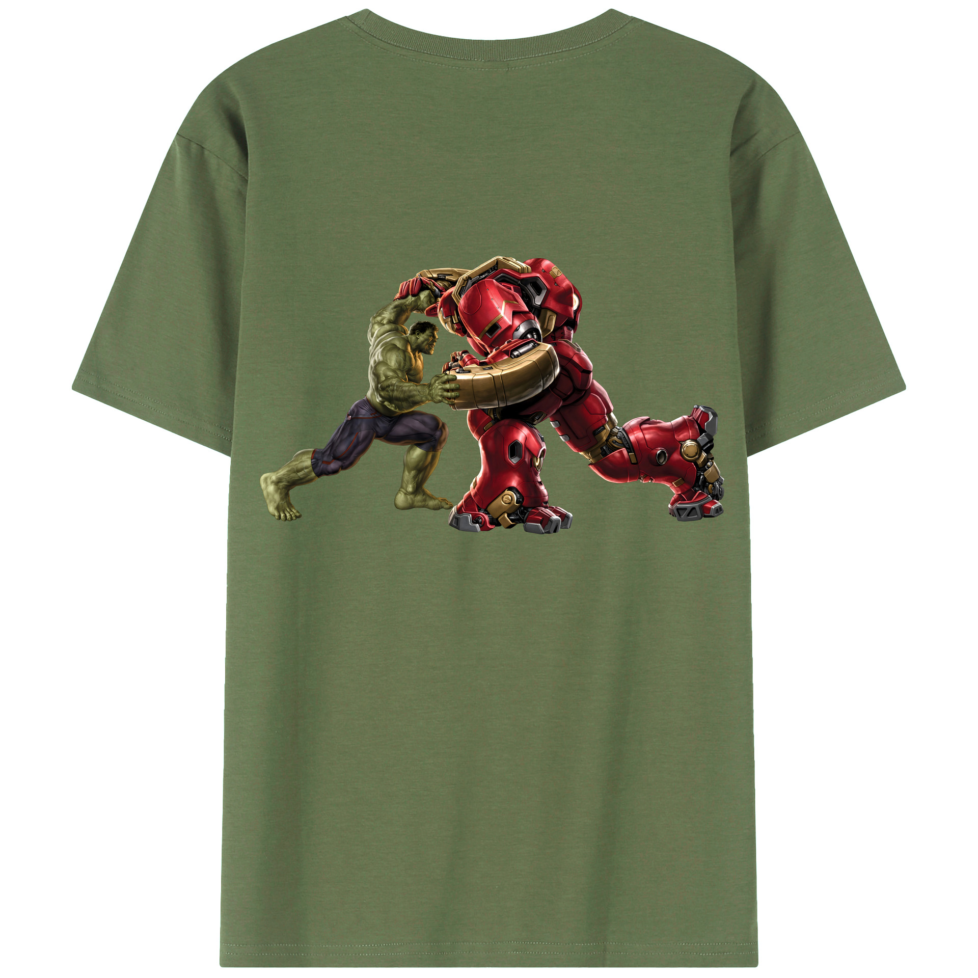 （画像用） アベンジャーズ The Avengers 綿100％ メンズ半袖Tシャツ（バックプリント） 通気性